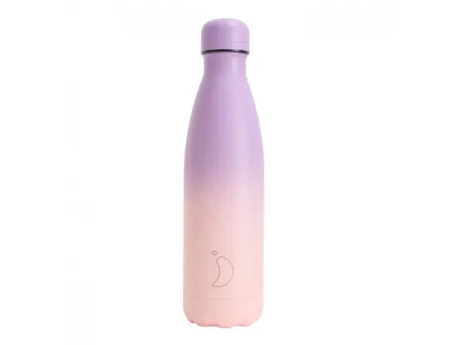 Μπουκάλι Θερμός Original Gradient Chilly's με χωρητικότητα 500ml και διατήρηση θερμοκρασίας 12h ζεστό / 24h κρύο - Peach Purple22858