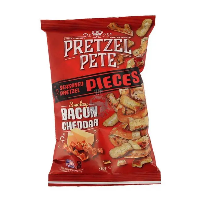 Pretzel Pete Seasoned Pretzel Pieces Smokey Bacon Cheddar 160gr