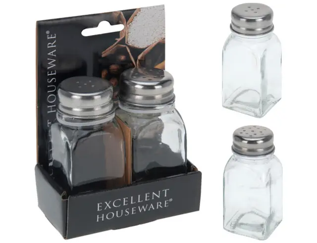 Σετ Αλατοπίπερο Excellent Houseware Σε Γυάλινο Δοχείο - 2 τεμάχια 170423510 2