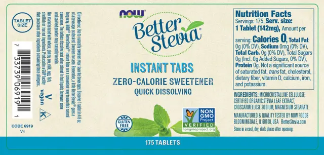 Now Foods BetterStevia® Instant Tabs 2