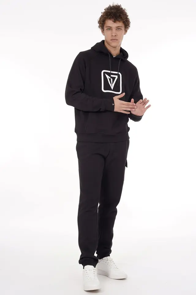 Magnetic North Ανδρικό Φούτερ Fleece με Κουκούλα 22051-BLACK Μαύρο - S 3