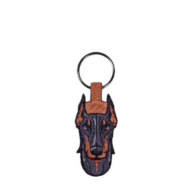 ActionLab Κεντητό Μπρελόκ Doberman Μονόχρωμο 2