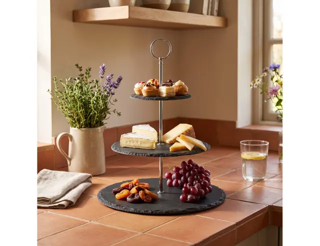 Εταζέρα Excellent Houseware με 3 επίπεδα και διαστάσεις 30x30x34cm - Black 210000800