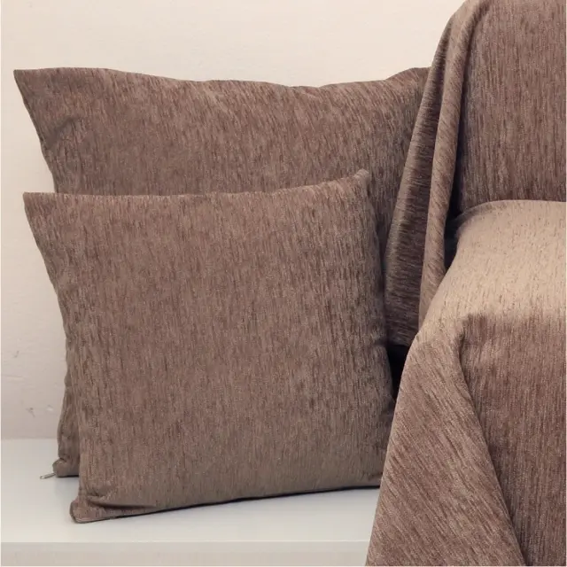 Διακοσμητικό Μαξιλάρι 42x42 Με Γέμιση Anna Riska 1300 Greige 100% Chenille