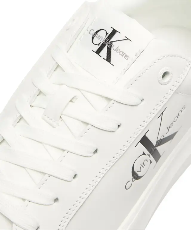 Calvin Klein - Cupsole Mono Lth Ανδρικά Chunky Sneakers YM0YM00681-0LI Λευκό - 43 3