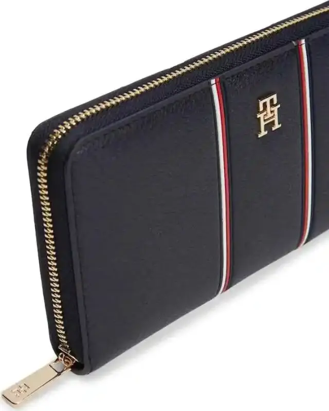 Tommy Hilfiger Γυναικείο Μεγάλο Πορτοφόλι TH Icon Lrg ZA Corp Σκούρο Μπλε 3