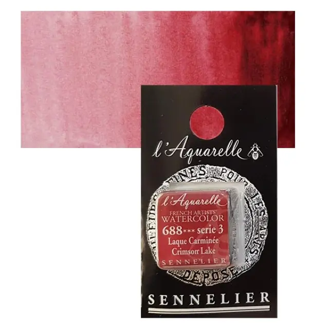 Χρώμα Ακουαρέλας Sennelier l Aquarelle Half Pan - 688 Crimson Lake