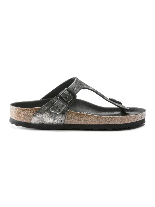 Birkenstock Σαγιονάρες Γυναικείο δέρμα Μαύρο BIR/GIZEH 1019408 BLACK 3