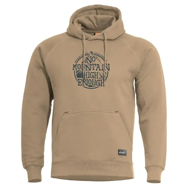 Pentagon PHAETON “NO MOUNTAIN” Hood Sweater-Μπλούζα Φούτερ για Καθημερινή Χρήση - 82-Tan Brown-Καφέ ανοιχτό