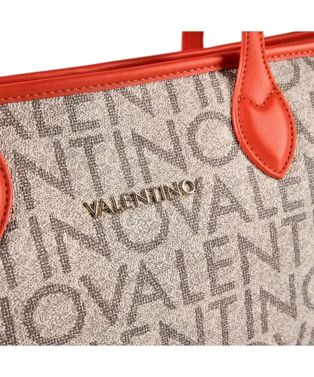 Valentino Bags - Γυναικεία Τσάντα Ώμου Logo Tote Bag VBSA1F02-466 Μπεζ/Πορτοκαλί 2