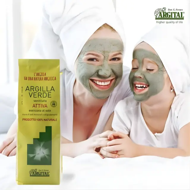 ARGITAL Ventilated Active Green Clay - Φυσική, Ενεργή Σκόνη Πράσινου Αργίλου, για πρόσωπο και σώμα, 500g 3