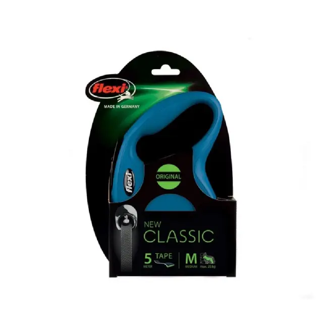 Flexi New Classic Πτυσσόμενο Λουρί/Οδηγός Σκύλου Ιμάντας Μπλε Μπλε - M 2