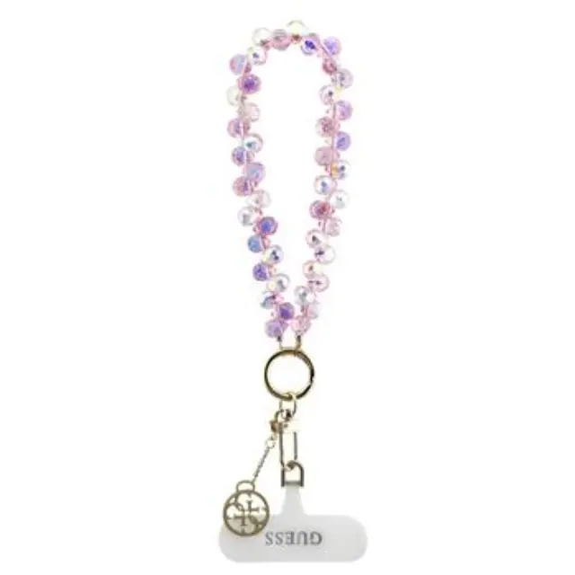 Guess Universal Wrist Strap Crystals 4G Charm Pink