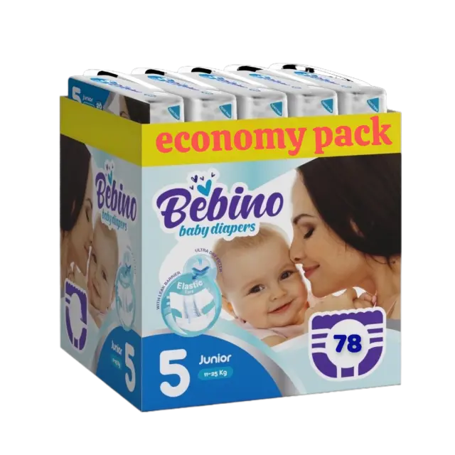 Bebino economy Pack παιδικες πανες junior no5 11-25 kg 78 τμχ