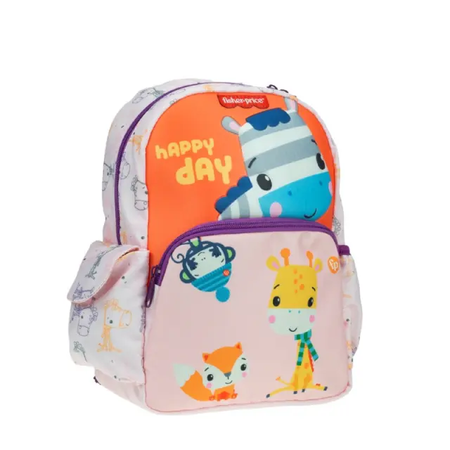 Σχολική Τσάντα Πλάτης Νηπιαγωγείου Fisher Price Mini Zebra Ροζ Χρώμα Μ24xΠ12xΥ31cm/ 349-43053 (Gim)