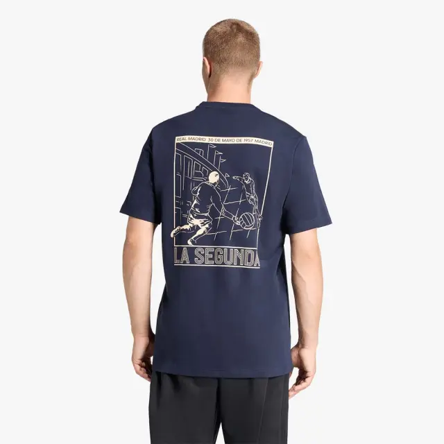 adidas Sportswear Men's Real Madrid Heritage Heavy Cotton Tee Μπλε Σκούρο JZ7035 (adidas Sportswear) 2