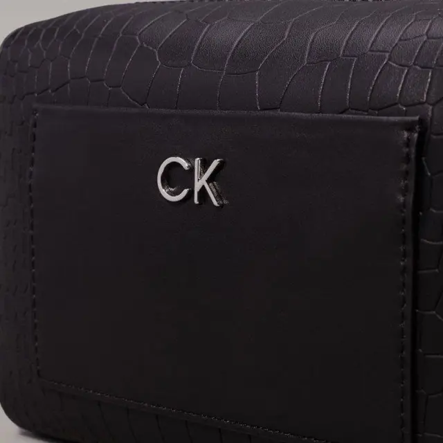 Calvin Klein - Γυναικεία Τσάντα Ώμου Ck Daily Camera Bag Croco K60K612140-BEH Μαύρο 3