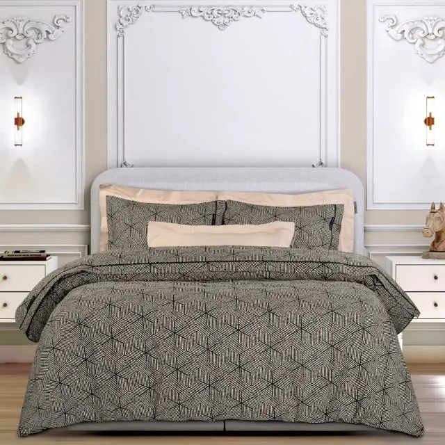 Σετ Σεντόνια Υπέρδιπλα 4 Τεμαχίων Greenwich Polo Club 2366 Black-Beige 240x260