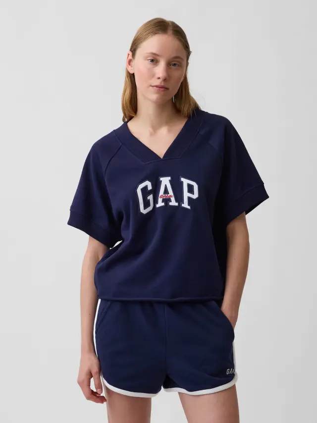 Γυναικείο Φούτερ Oversized από French Terry με Λογότυπο navy uniform