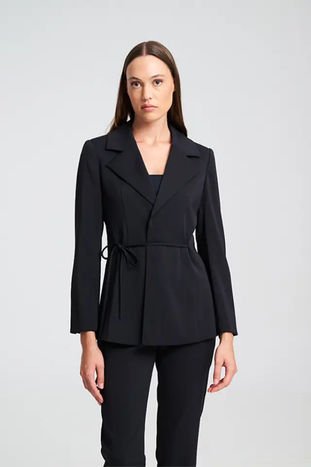 Κομψό Σακάκι με Ζώνη στη Μέση EVE BLAZER - XS 3