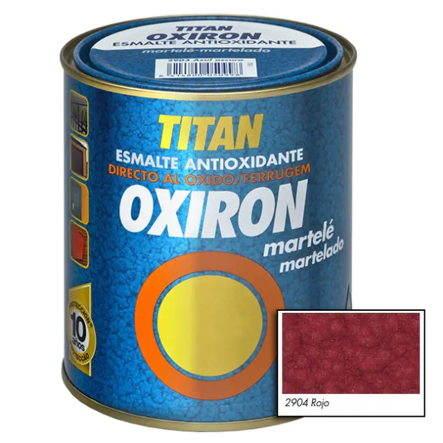 Χρώμα Αντισκωριακό Σφυρηλατό TITAN OXIRON MARTELE ROJO 750ml