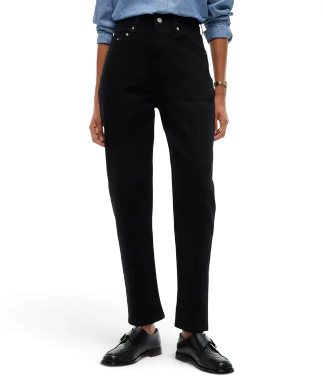 Tommy Hilfiger - Γυναικείο Jean High Rise Mom Tapered Fit DW0DW23569-1BZ Μαύρο 2