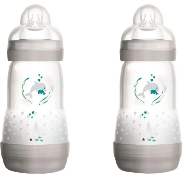 Mam Σετ Πλαστικά Μπιμπερό Easy Start Anti-Colic Combi Pack Κατά των Κολικών με Θηλή Σιλικόνης 260ml