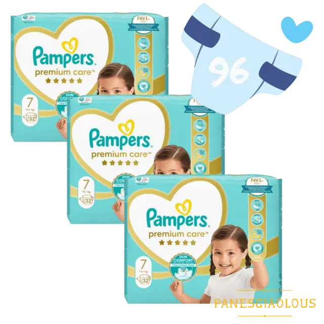 Πάνες Pampers Premium Care Super Jumbo Pack Νο7 (15+kg) 96τεμ
