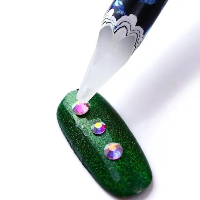 Στυλό Τοποθέτησης Στρας Νυχιών 12τμχ - Rhinestone Picker Wax Pen 12pcs 039468 3