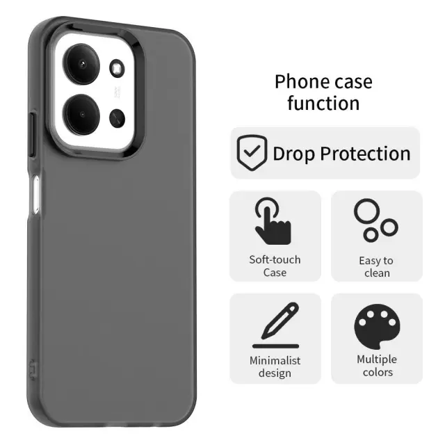 Matte Θήκη για Redmi 15C 4G-Black OEM 2