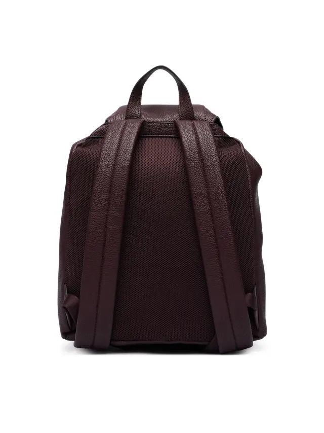 Calvin Klein Γυναικείο Μεγάλο Σακίδιο Plátis Weebbing Strap Flap Backpack Μπορντό 2