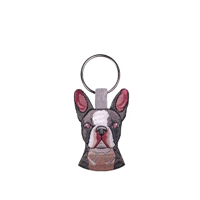ActionLab Κεντητό Μπρελόκ French Bulldog Μονόχρωμο 2