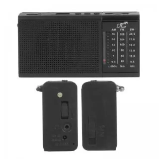 Φορητό Ραδιόφωνο LTC Rega με AM/FM, USB, microSD, AUX & Mini LED Φακό Μαύρο N70895 3