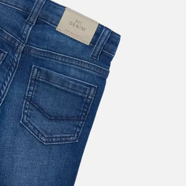 Mayoral Παντελόνι Τζιν Slim Fit Basic Τζιν Σκούρο για Αγόρι 3