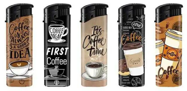 Belfam Αναπτήρες Ηλεκτρονικοί - Coffee Time - 5 τεμ.