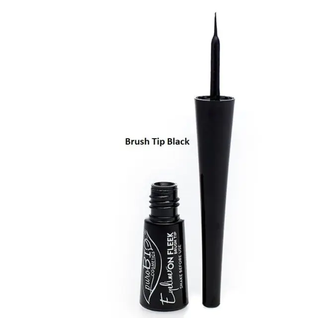 puroBIO On Fleek Eyeliner - Brush Tip Black