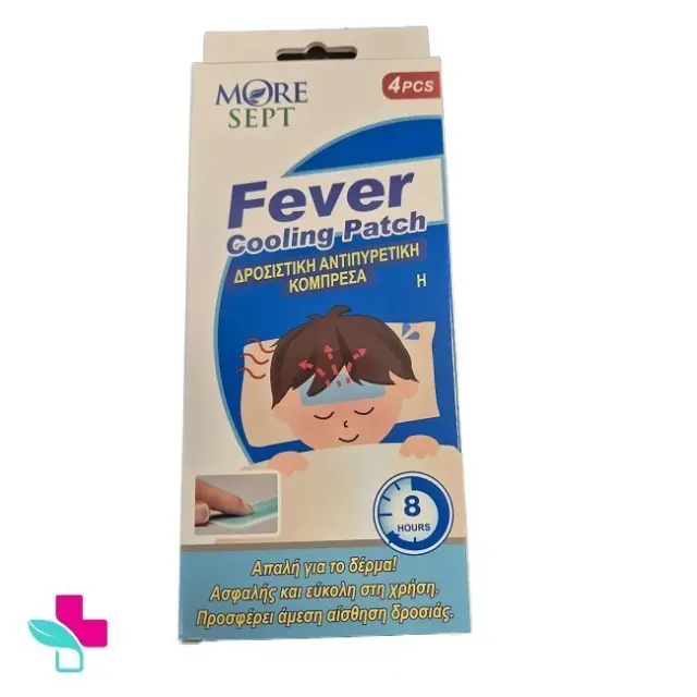 More Sept Fever Cooling Patch Δροσιστική Αντιπυρετική Κομπρέσα 4τμχ