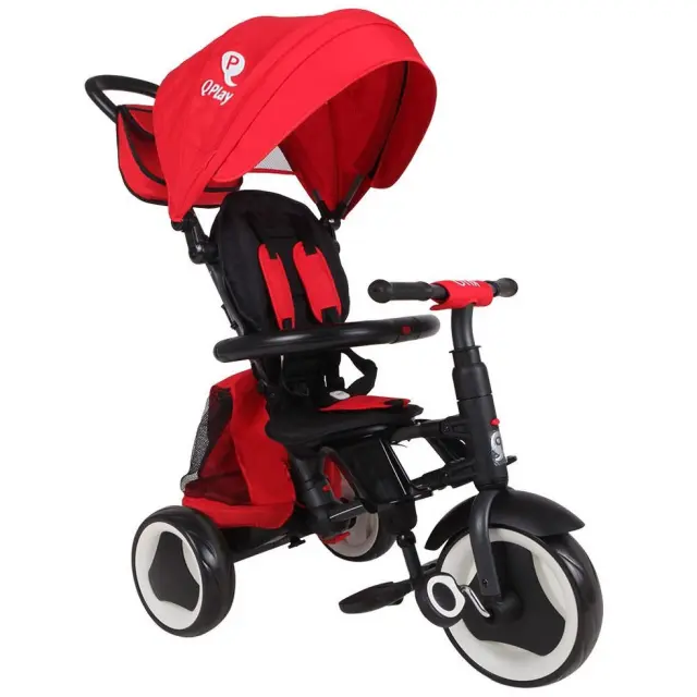 QPlay Rito Plus Eva Αναδιπλούμενο Τρίκυκλο Ποδήλατο Red 10+ Μηνών