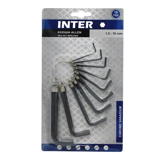 INTER ΚΛΕΙΔΙΑ ALLEN 10 ΤΕΜΑΧΙΑ 1,5-10mm