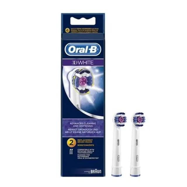 Oral-B 3D White Ανταλλακτικές Κεφαλές για Ηλεκτρική Οδοντόβουρτσα 2τμχ