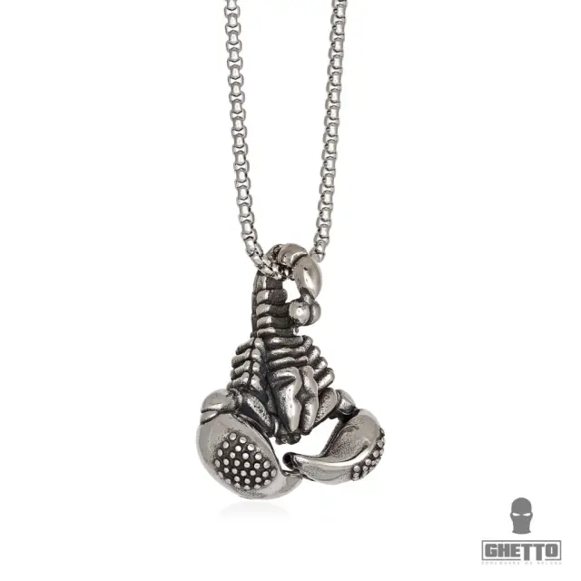 Ghetto Hip Hop Scorpio Stainless Steel Pendant Necklace