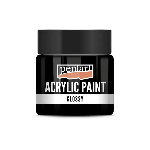 Χρώμα ακρυλικό Glossy (Γυαλιστερό) 50ml Pentart, Μαύρο