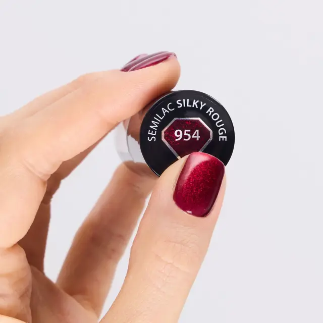 Semilac Ημιμόνιμο Βερνίκι 954 Silky Rouge 7ml 2