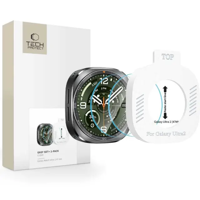 Tech-protect Easy Set+ 2-pack Samsung Galaxy Watch Ultra 2 2026 (47 Mm) Clear