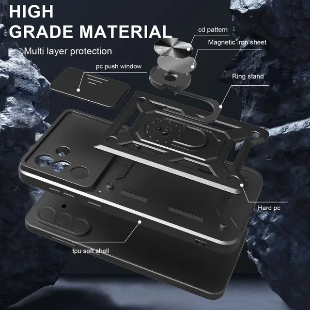 Techsuit - CamShield Series - Motorola Moto G15 / G15 Power / G17 / G17 Power - Black 2