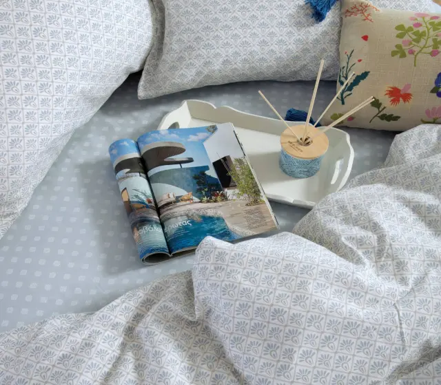 ΣΕΤ ΣΕΝΤΟΝΙΑ ΒΑΜΒΑΚΕΡΑ KING SIZE KEYLAN ΜΕ ΛΑΣΤΙΧΟ NEF-NEF HOMEWARE BLUE 2