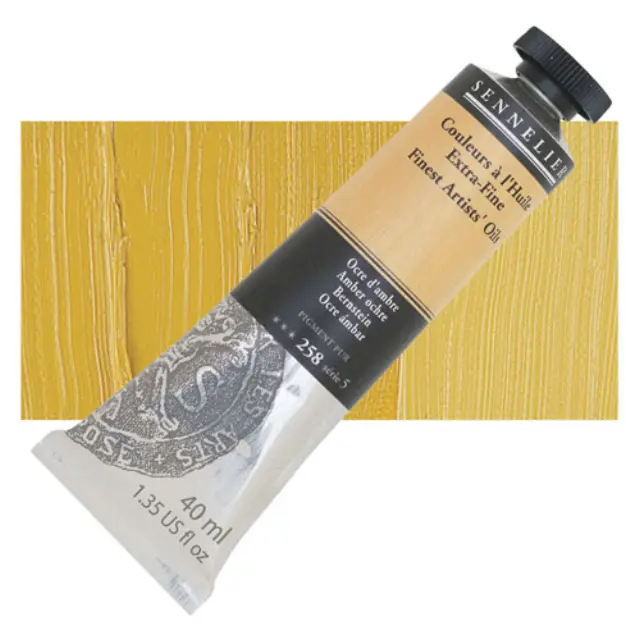Sennelier Λάδι Finest Artists Oil 258 Amber Ochre - 40ml