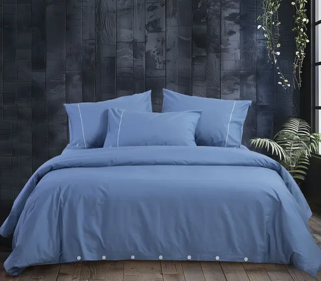 Nef-Nef Homeware Παπλωματοθήκη Nautica Wave Solid Σετ Υπέρδιπλη 240x220 Blue