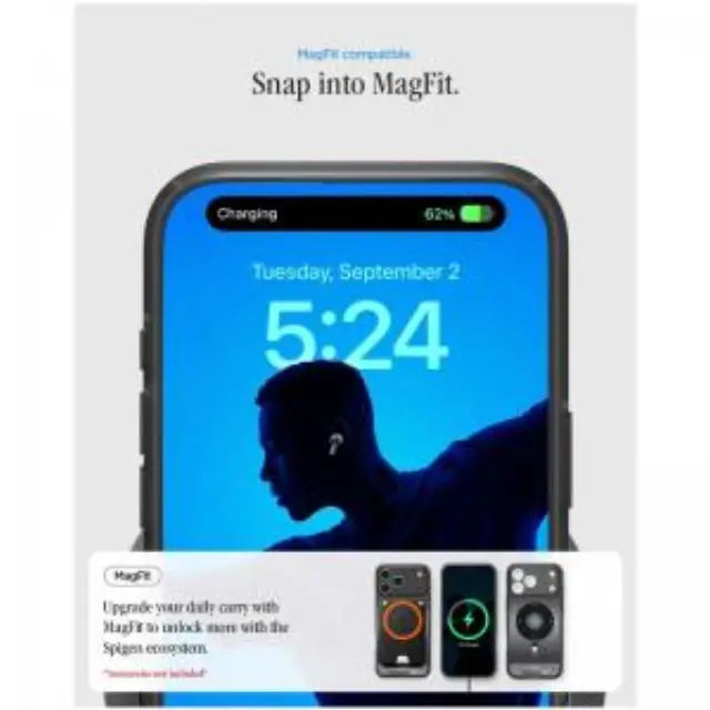 Θήκη TPU & PC Spigen Apple iPhone 18 Pro/ 17 Pro MagSafe Ultra Hybrid Classic Μαύρο N71789 2
