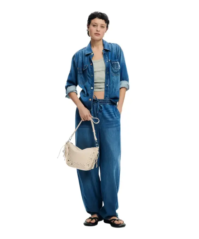 Desigual - Γυναικεία Τσάντα 'Ωμου Gallium Munich Mini 26SAXPA-1008 Μπεζ 2